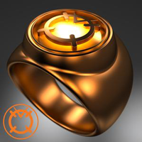 Orange Lantern Ring